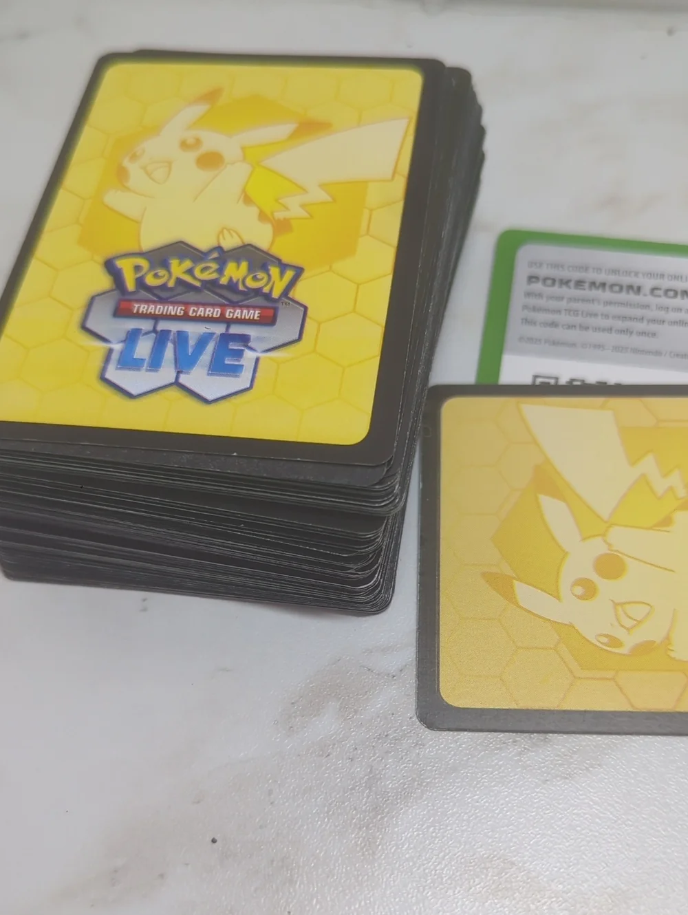 POKEMON LIVE REDEEM CARDS